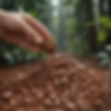 Cocoa beans in their natural environment illustrating sustainable sourcing