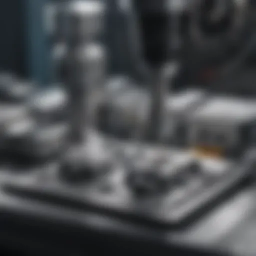 A detailed view of precision tooling equipment