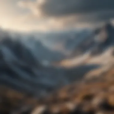 Scenic View of High Altitude Environment A scenic mountain landscape with a noticeable increase in altitude