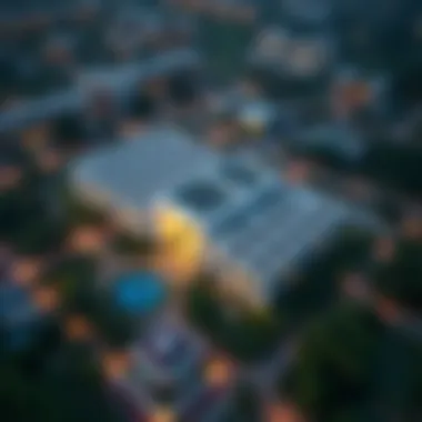 Aerial View of IIM Bangalore Aerial view of the IIM Bangalore campus showcasing its modern architecture