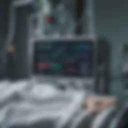 A close-up of advanced medical monitoring equipment in an ICU setting