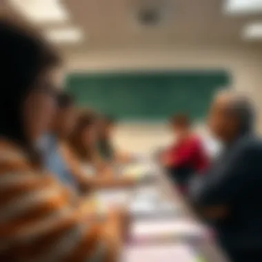 Interactive Vocabulary Learning in Action An engaging classroom setting with students actively participating in vocabulary exercises