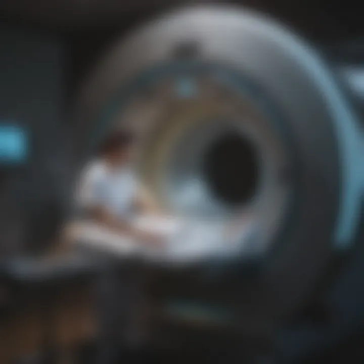 A patient undergoing an MRI scan