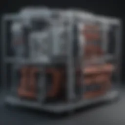 Schematic diagram of a multiplex water chiller showcasing its components and layout.