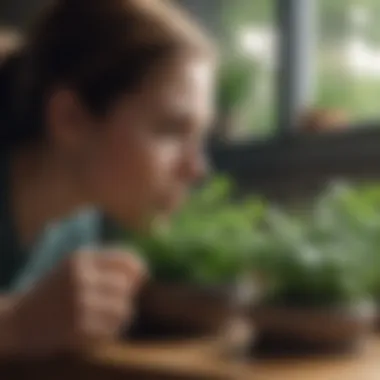 Integrating Herbs into Everyday Life A person incorporating herbs into their daily routine.