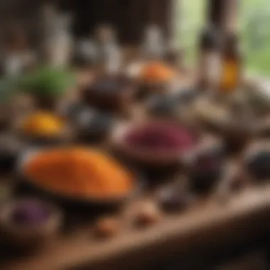 Display of Iodine-Rich Foods Iodine-rich foods on a wooden table