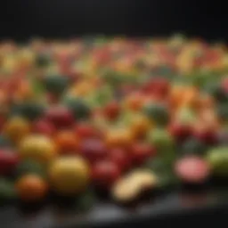 Colorful array of fresh fruits and vegetables to promote health.