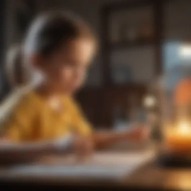 A child engaging with educational materials tailored to their learning style