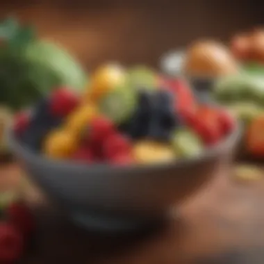 Colorful Mixed Fruit Bowl Mixed fruit bowl emphasizing vibrant colors