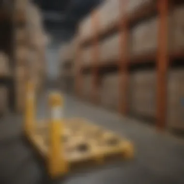 Diagram illustrating safety protocols during pallet handling