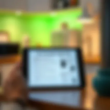 Guide to appliance usage tips displayed on a tablet