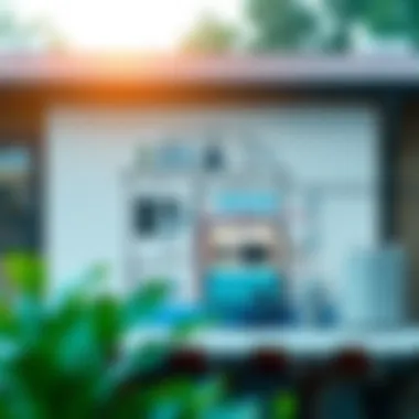 Comprehensive Rainwater Harvesting System Architecture A detailed diagram of rainwater harvesting systems showcasing various components and architecture.