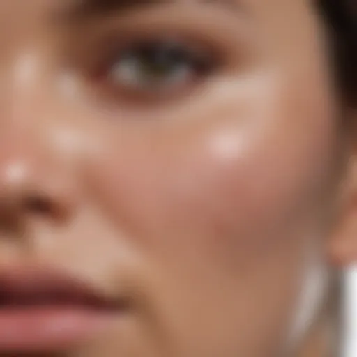 Close-up view of smooth skin after effective treatment