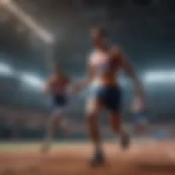 A dynamic sports event with enthusiastic spectators