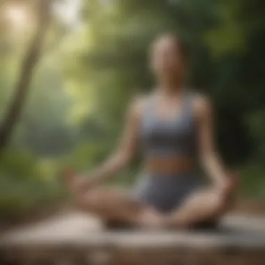 Mindful Movement for Wellness A serene outdoor setting with an individual engaging in yoga