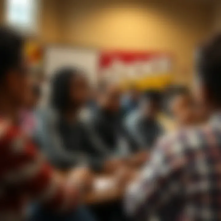 A community meeting, illustrating collective efforts towards juvenile reform