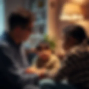 A supportive family interaction, showcasing deep connections and communication