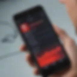 A close-up of a smartphone displaying the Stroke Communication App interface