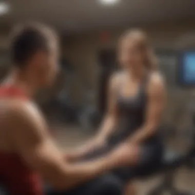 A patient engaging in an exercise program while being monitored remotely.