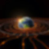 Visualization of the Earth's magnetic field lines