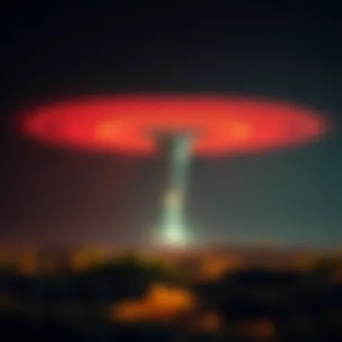 Graphic representation of the effects of radiation on the environment