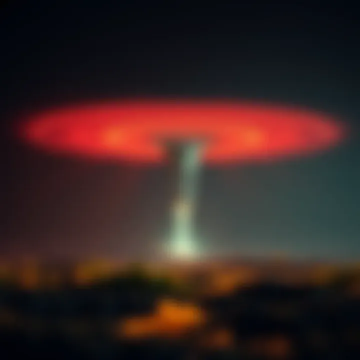 Graphic representation of the effects of radiation on the environment