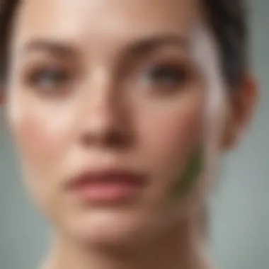 Herbal and Conventional Acne Treatments Conceptual image of acne treatment with herbal remedies alongside conventional treatments