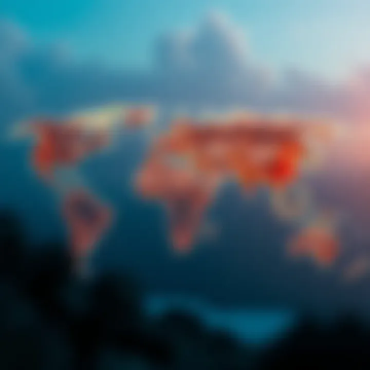 Global lithium production map