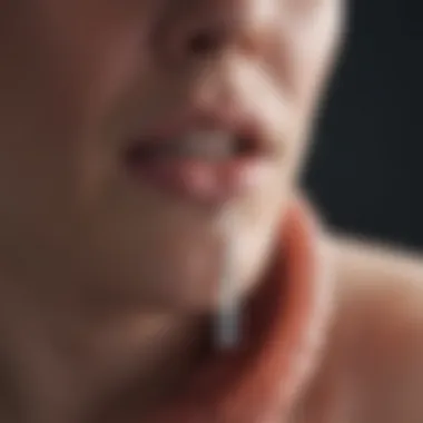 Advanced Testing Technology in Saliva Diagnostics Close-up view of saliva testing technology