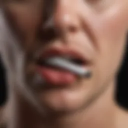 A detailed diagram showing the biological effects of smoking on sexual health.