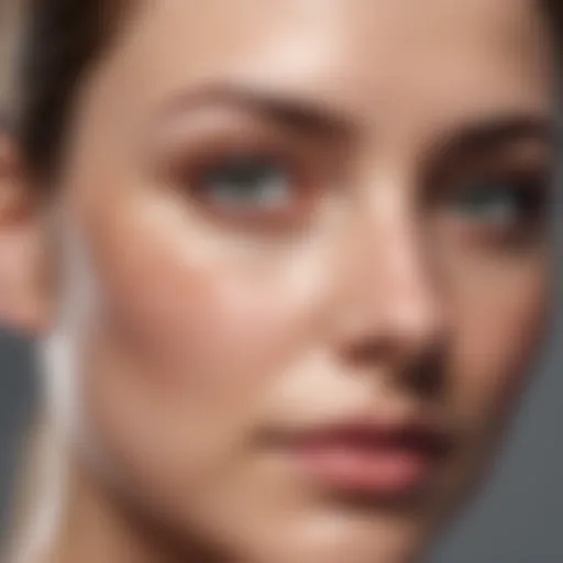Close-up of healthy skin showing balanced pH