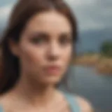 A representation of climate change effects on health, featuring a woman in a natural setting.