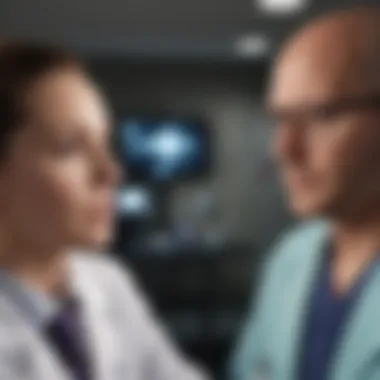 Collaboration in Cancer Care A collaborative team meeting among healthcare professionals.