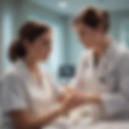 Nurse engaging with a patient through a telehealth platform