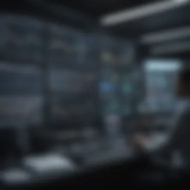 Trading Strategies in Oil and Forex A trading desk with screens displaying oil and forex market analytics
