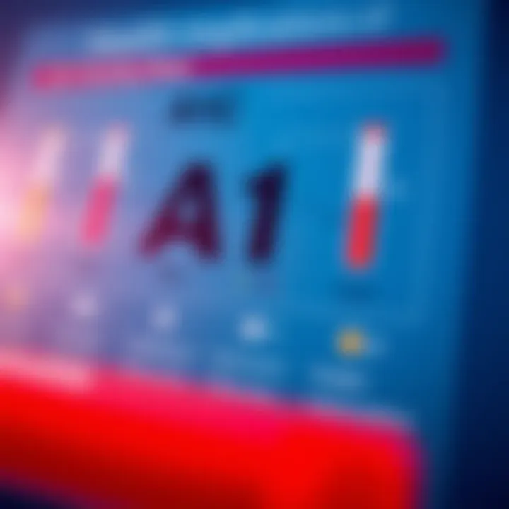 Infographic depicting health implications of A1C readings