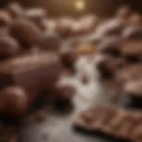 Close-up view of chocolate ingredients showcasing potential allergens