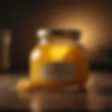 A traditional cow ghee jar showcasing its rich golden hue