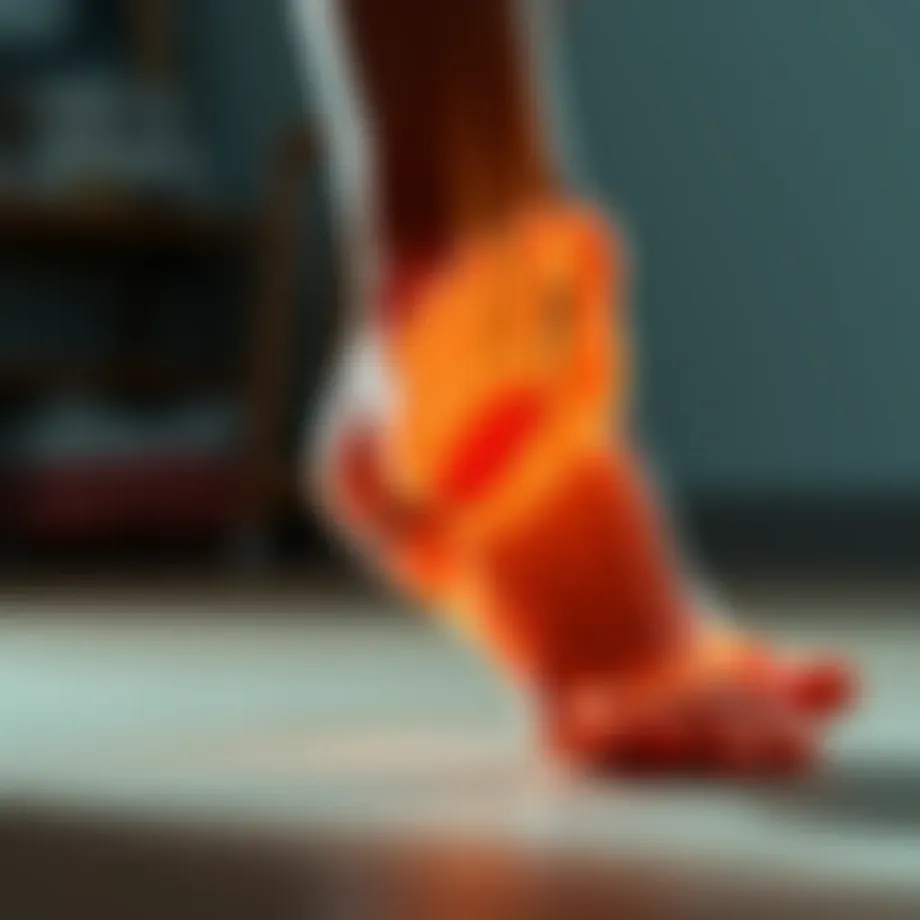 Illustration depicting foot mechanics highlighting excessive supination