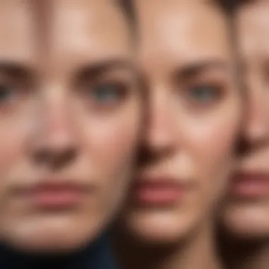 Artistic Representation of Facial Variations An artistic representation highlighting the subtle variations in facial features that contribute to asymmetry.
