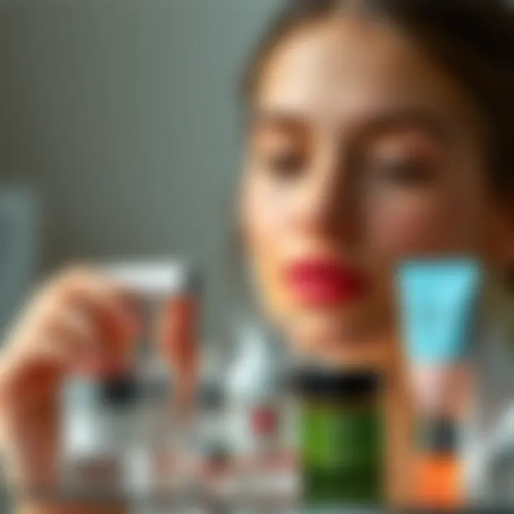 Effective Skincare Routines for Acne Illustration showing skincare products and routines