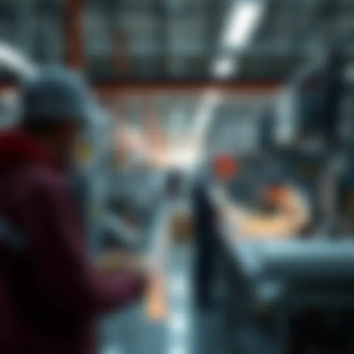 Operational Efficiency in ISO 9001 Factories Factory setting with employees working