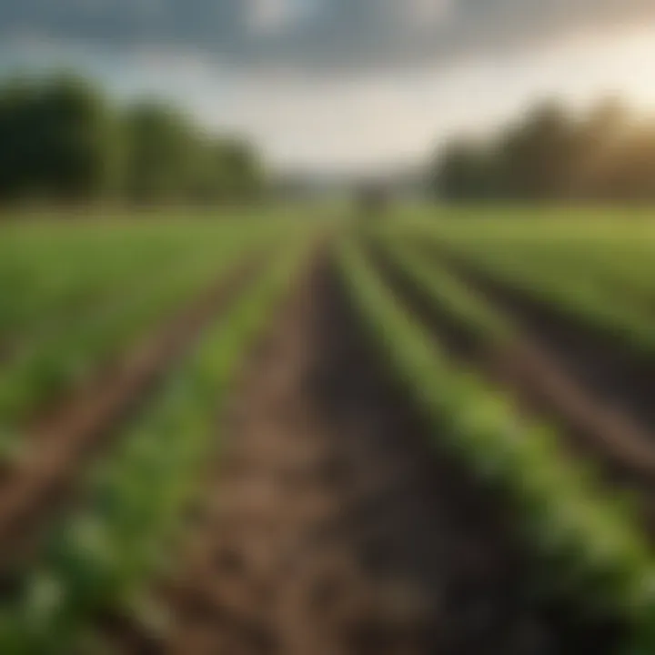 Lush green crops thriving in optimal pH soil