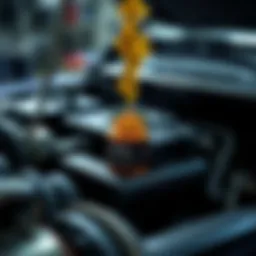 Stylized representation of fuel lubricity additives in action