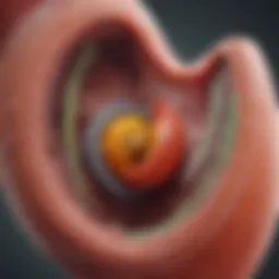 Illustration depicting the anatomy of the gallbladder.
