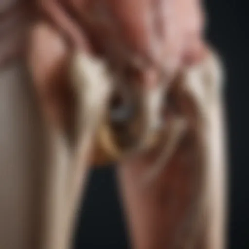 Anatomical diagram illustrating the hip joint