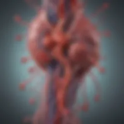 Illustration of immune system interaction with thrombus formation