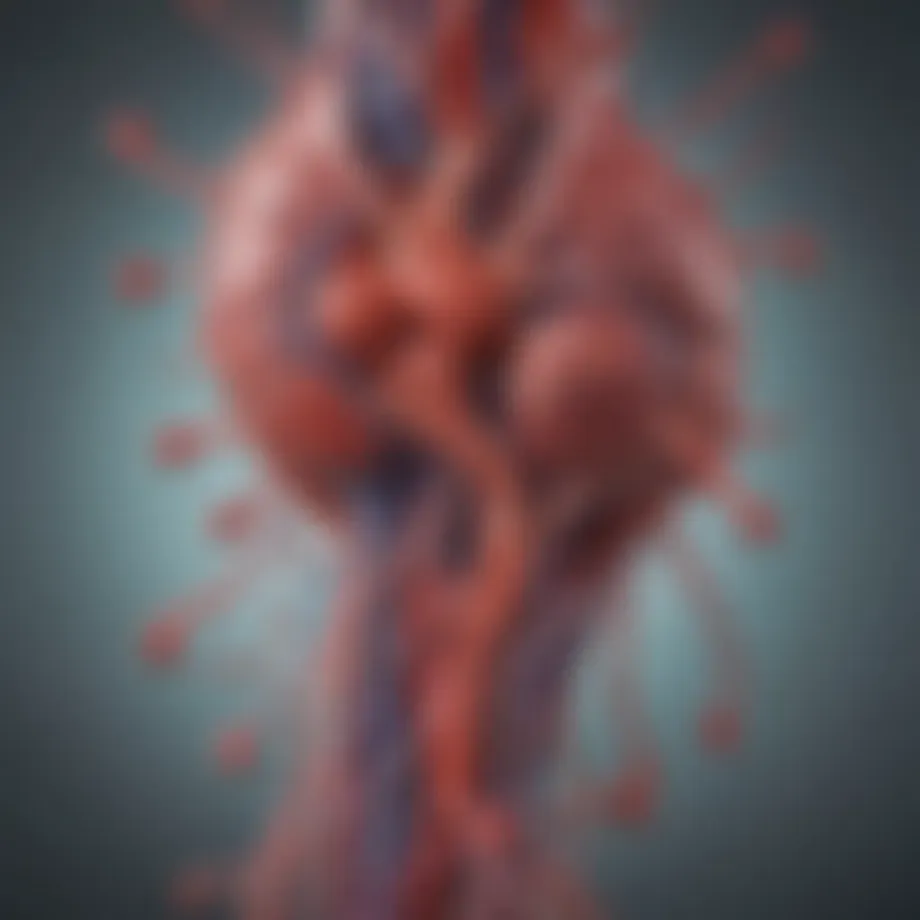 Illustration of immune system interaction with thrombus formation