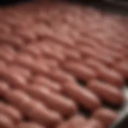A variety of meat binders used in sausage production