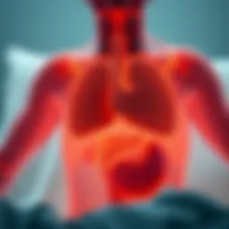Illustration depicting the physiological mechanism behind night sweats